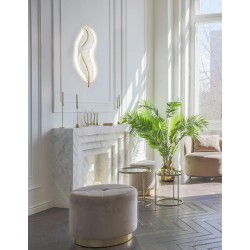 Kinkiet glamour Ikar 80 piórko biało złoty