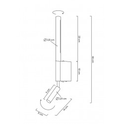 Kinkiet nowoczesny regulowany PERISCOPE czarny