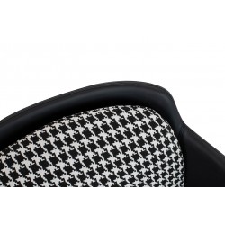 Fotel VENICE BLACK pepitka biało - czarna