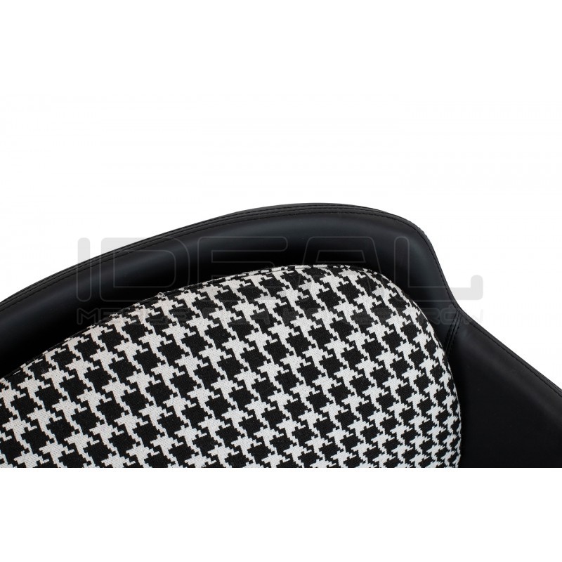 Fotel VENICE BLACK pepitka biało - czarna