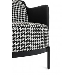 Fotel VENICE BLACK pepitka biało - czarna