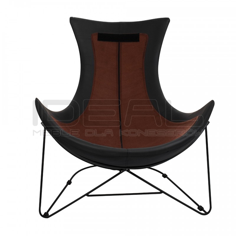 Fotel nowoczesny OTILIA STAND czarny VELVET