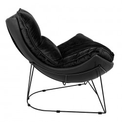 Fotel nowoczesny OTILIA STAND czarny VELVET