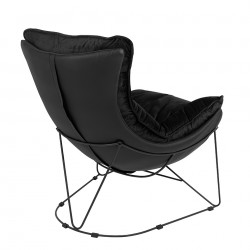 Fotel nowoczesny OTILIA STAND czarny VELVET