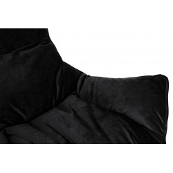 Fotel nowoczesny OTILIA STAND czarny VELVET