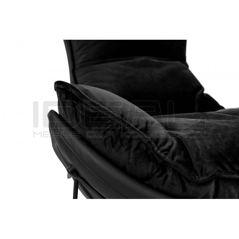 Fotel nowoczesny OTILIA STAND czarny VELVET