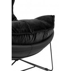 Fotel nowoczesny OTILIA STAND czarny VELVET