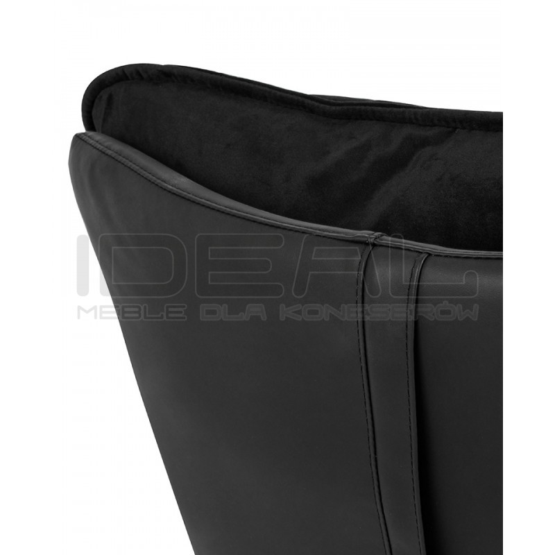 Fotel nowoczesny OTILIA STAND czarny VELVET