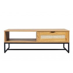 Stolik kawowy z szufladą Capri w stylu boho