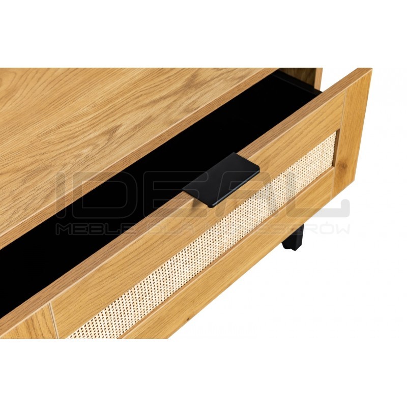 Stolik kawowy z szufladą Capri w stylu boho