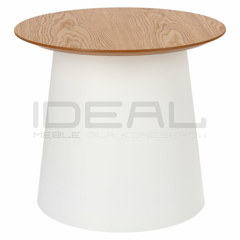 Okrągły stolik Ethos drewniany biały