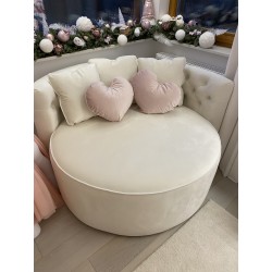Fotel okrągły - pufa z oparciem