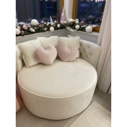 Fotel okrągły - pufa z oparciem