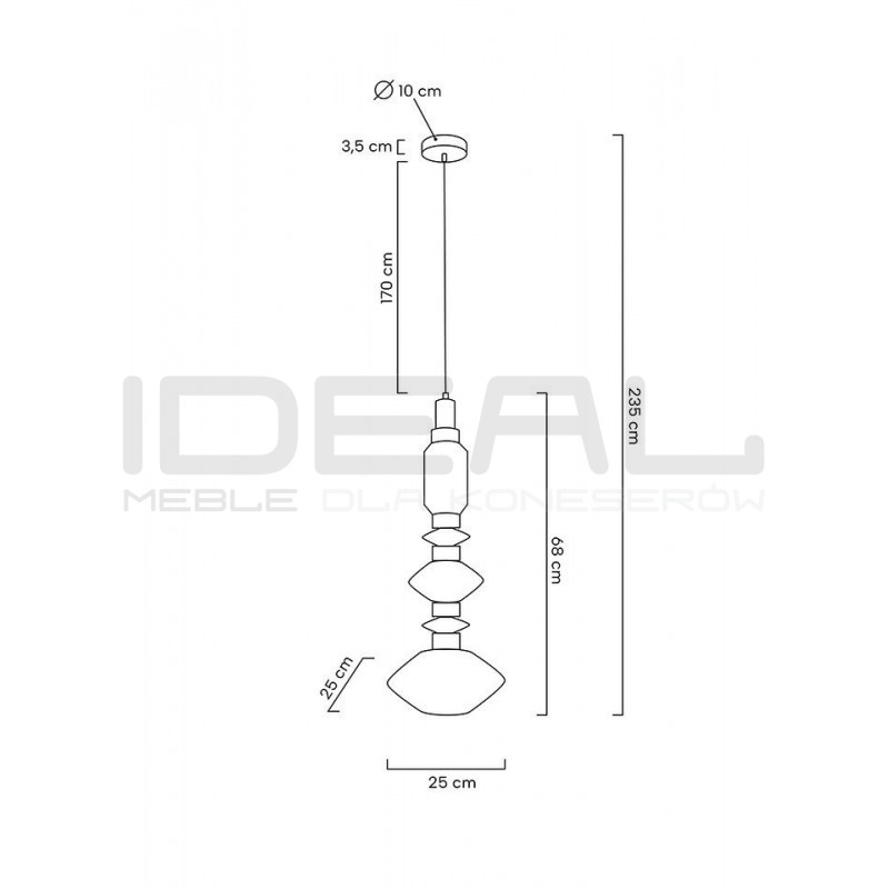 Lampa wisząca złota VASO