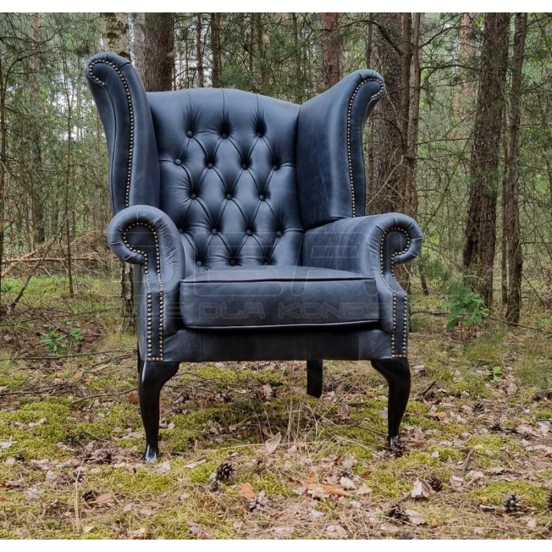 Fotel Uszak Chesterfield Lord Regent skóra Dubai