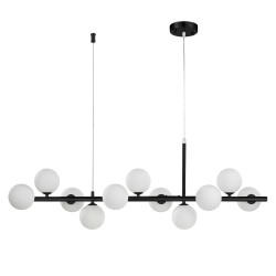 LAMPA WISZĄCA pozioma MINI MOON CZARNA 100 nad wyspę