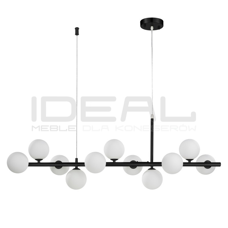 LAMPA WISZĄCA pozioma MINI MOON CZARNA 100 nad wyspę