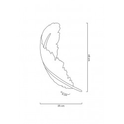 Kinkiet glamour Piórko biało złoty