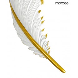 Kinkiet glamour Piórko biało złoty