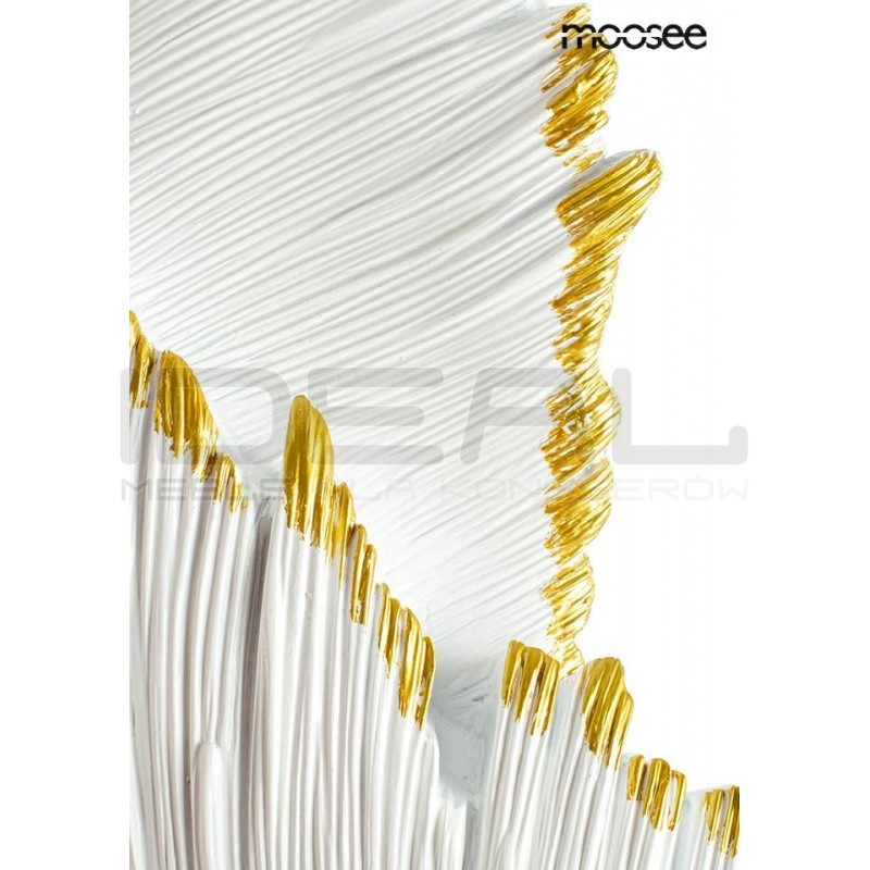 Kinkiet glamour Piórko biało złoty