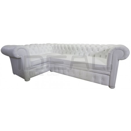 Narożnik Chesterfield March Rem z funkcją spania i pojemnikiem