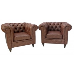 Fotel Chesterfield Swan skóra