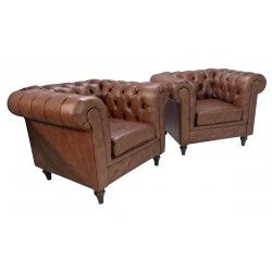 Fotel Chesterfield Swan skóra