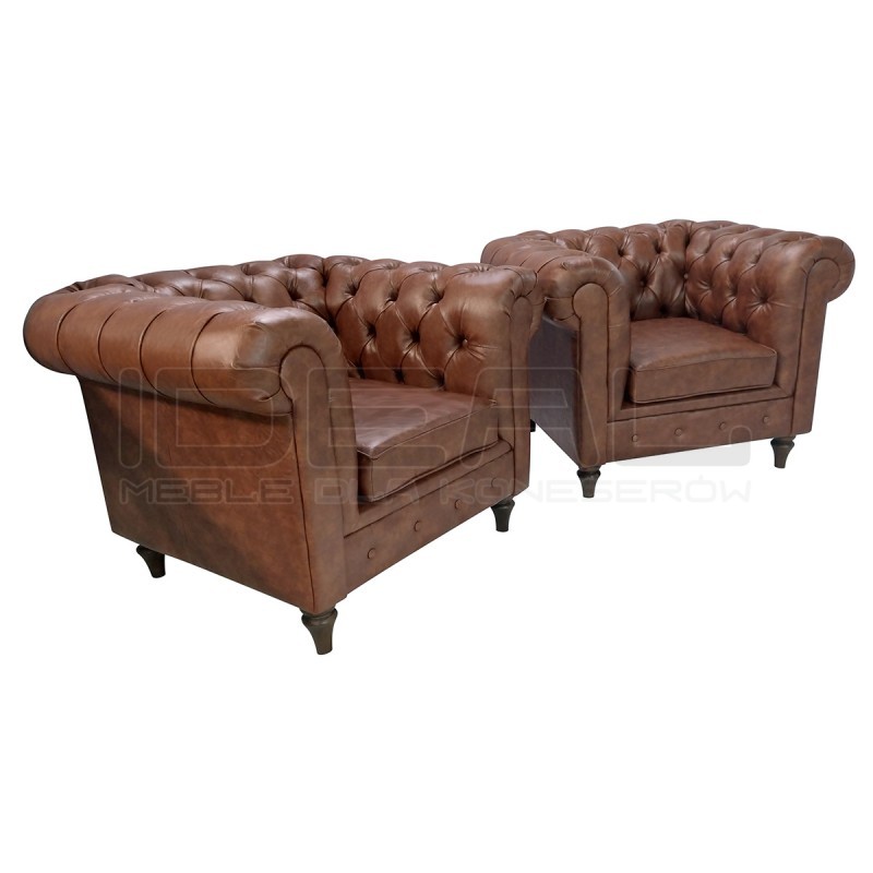 Fotel Chesterfield Swan skóra
