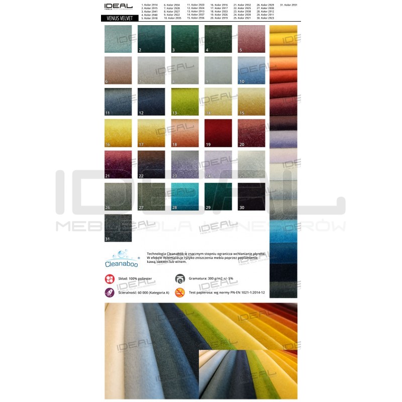 Venus Velvet 2926 czerwony 1,4 x 3,0 m