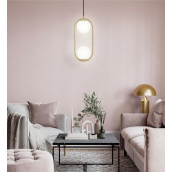 Lampa wisząca glamour Aurelia Twin złota