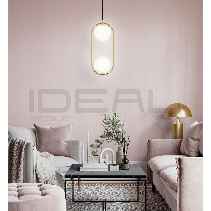 Lampa wisząca glamour Aurelia Twin złota