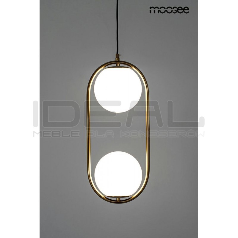 Lampa wisząca glamour Aurelia Twin złota