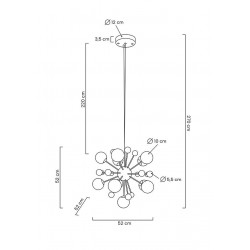 Lampa wisząca glamour Aurelia złota