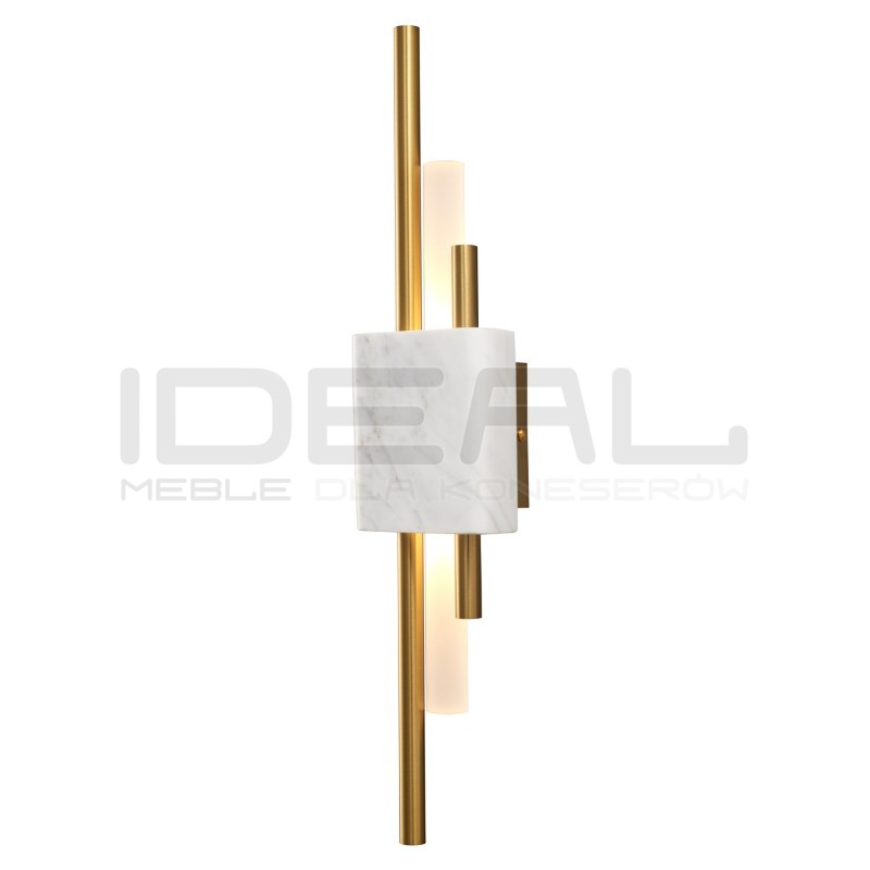 Kinkiet glamour ELLIE LED złota biały marmur 50