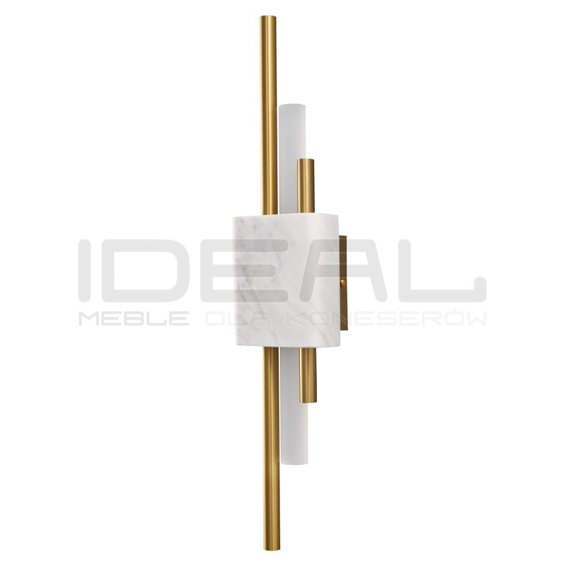 Kinkiet glamour ELLIE LED złota biały marmur 50