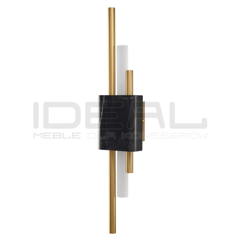 Kinkiet glamour ELLIE LED złota czarny marmur 50