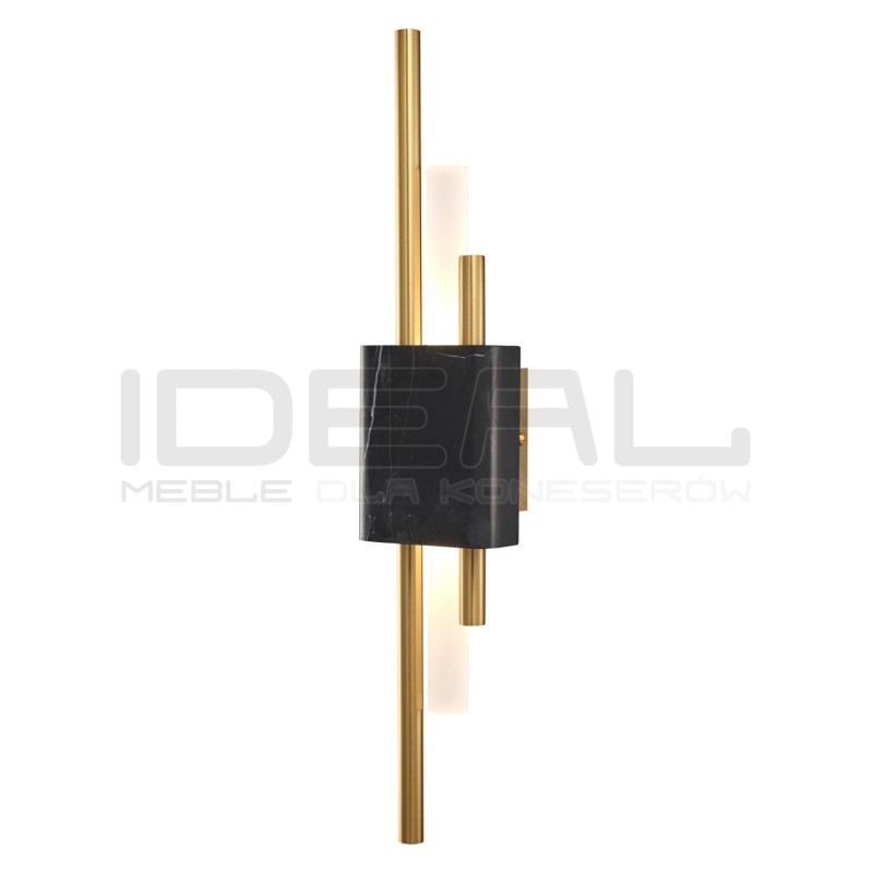 Kinkiet glamour ELLIE LED złota czarny marmur 50