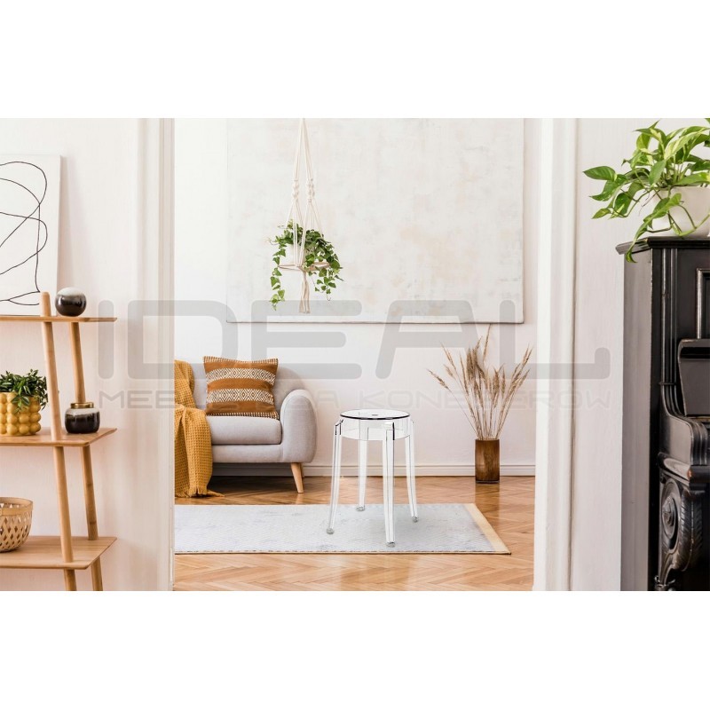 Stołek przezroczysty Charles