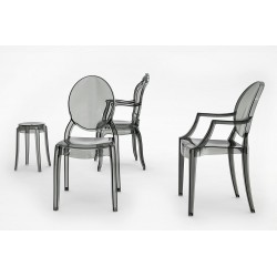 Stołek przezroczysty Charles