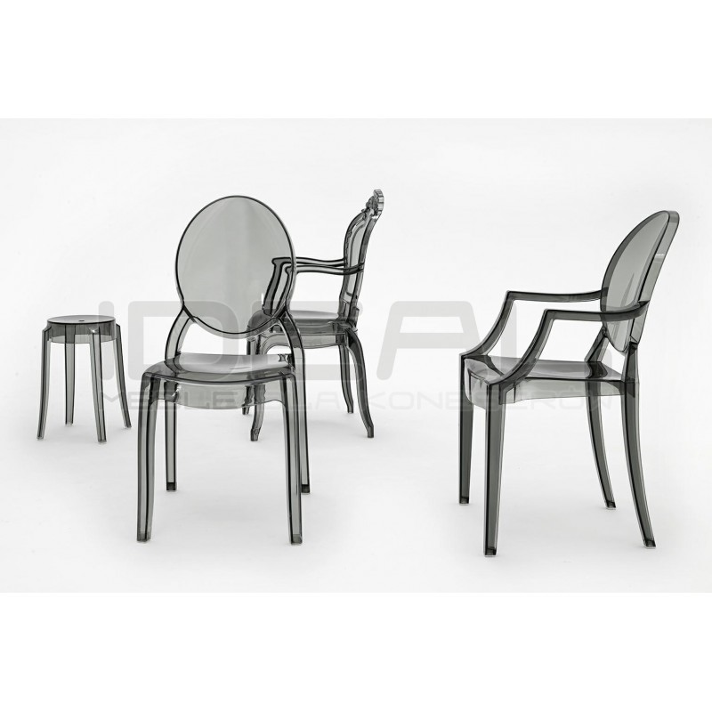 Stołek przezroczysty Charles