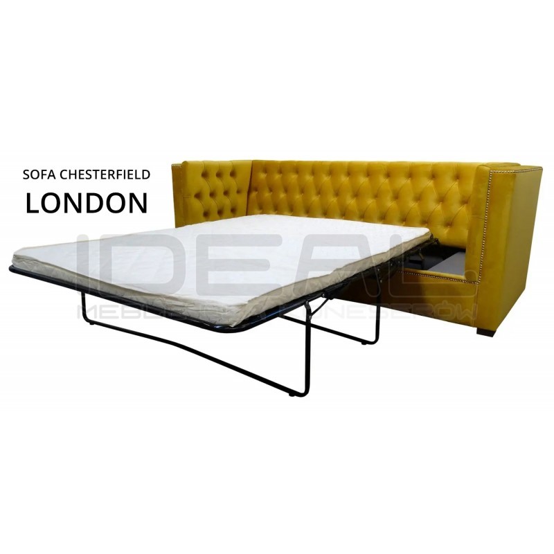 Sofa Chesterfield rozkładana Bergenia Plus z funkcją spania 3 os.