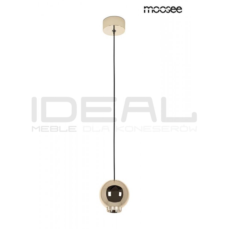 Lampa wisząca glamour OJO złota z regulacją strumienia światła