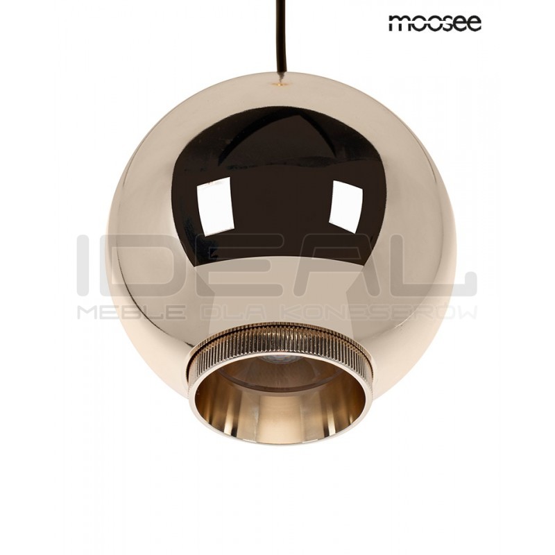 Lampa wisząca glamour OJO złota z regulacją strumienia światła