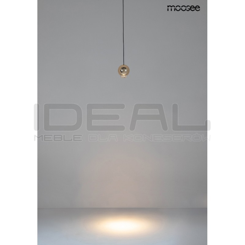 Lampa wisząca glamour OJO złota z regulacją strumienia światła