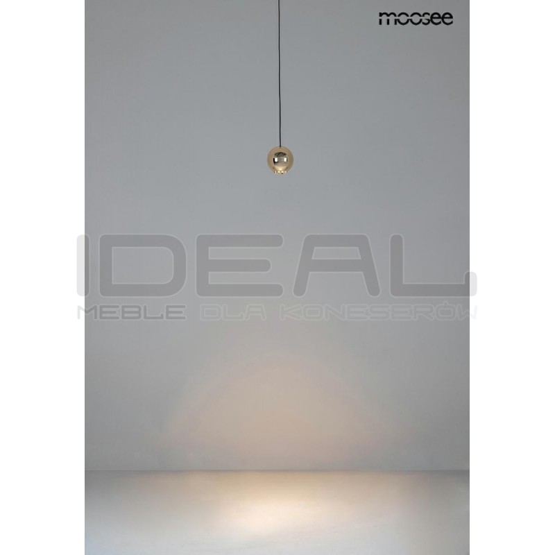 Lampa wisząca glamour OJO złota z regulacją strumienia światła