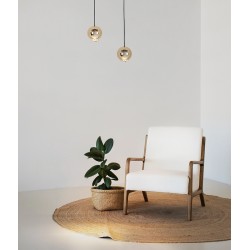 Lampa wisząca glamour OJO złota z regulacją strumienia światła