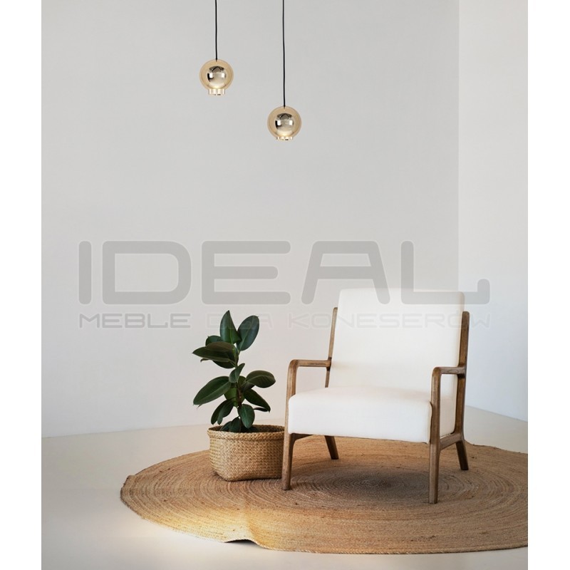 Lampa wisząca glamour OJO złota z regulacją strumienia światła