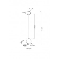 Lampa wisząca glamour OJO złota z regulacją strumienia światła