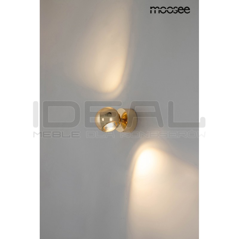 Kinkiet glamour Eos złoty