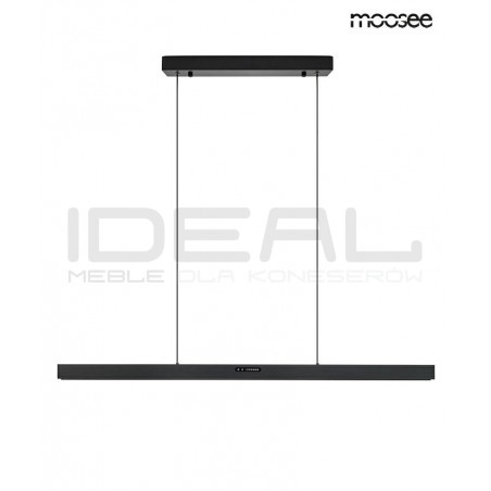 Lampa wisząca pozioma Linear czarna nad wyspę